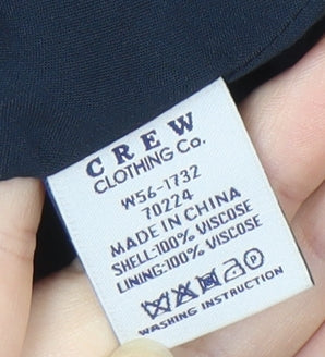 Crew Clothing Co. Women's Blue Polka Dot Dress Size 12