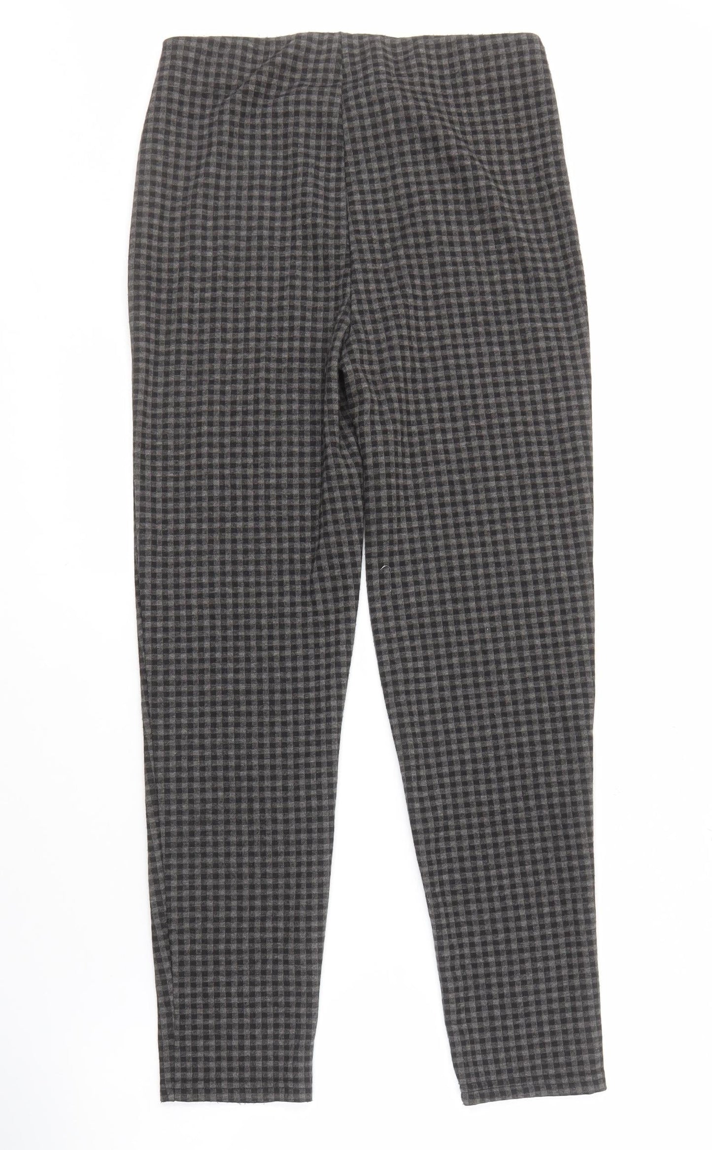 Brave Soul Women's Black Check Trousers M Size