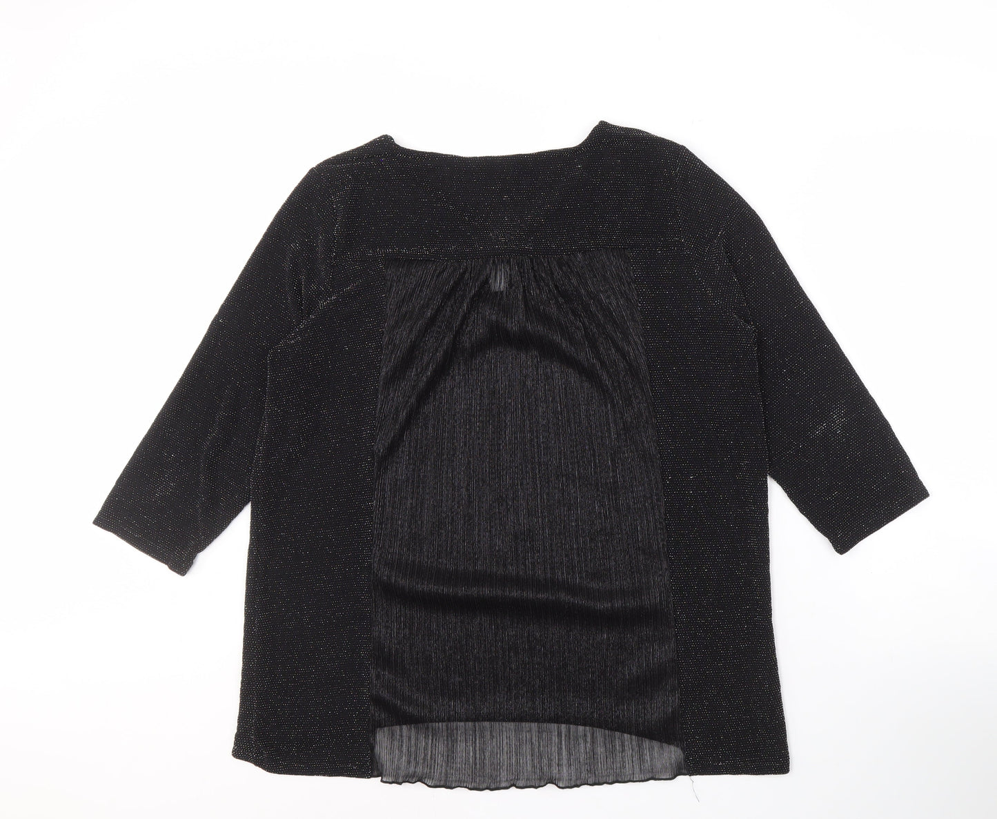 Womens UK Size 12 Klass Black Polyester Blend Blouse