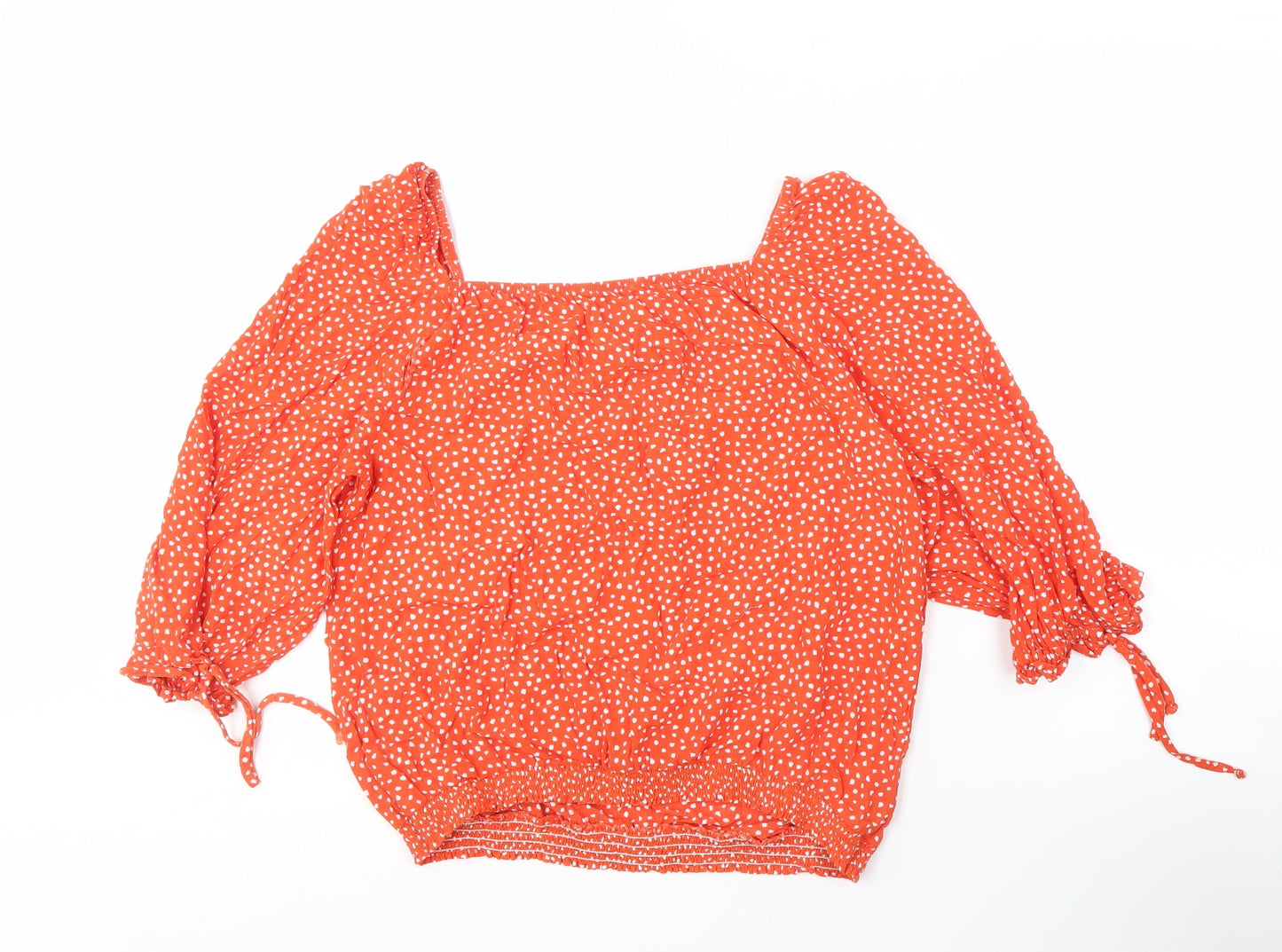Mint Velvet Women's Red Polka Dot Tunic Blouse Size 14