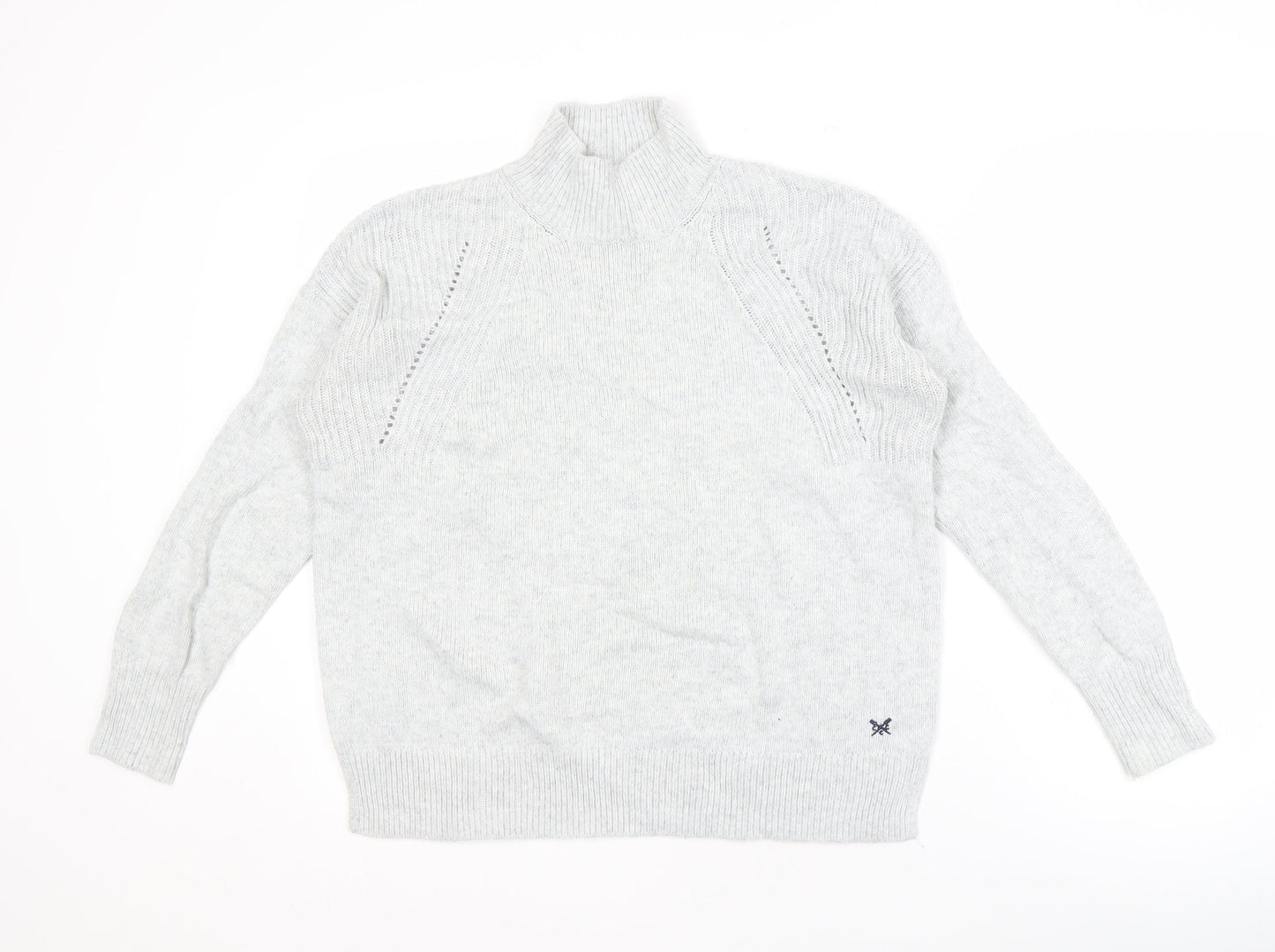 Crew Clothing Women’s Grey Mock Neck Jumper Size 8