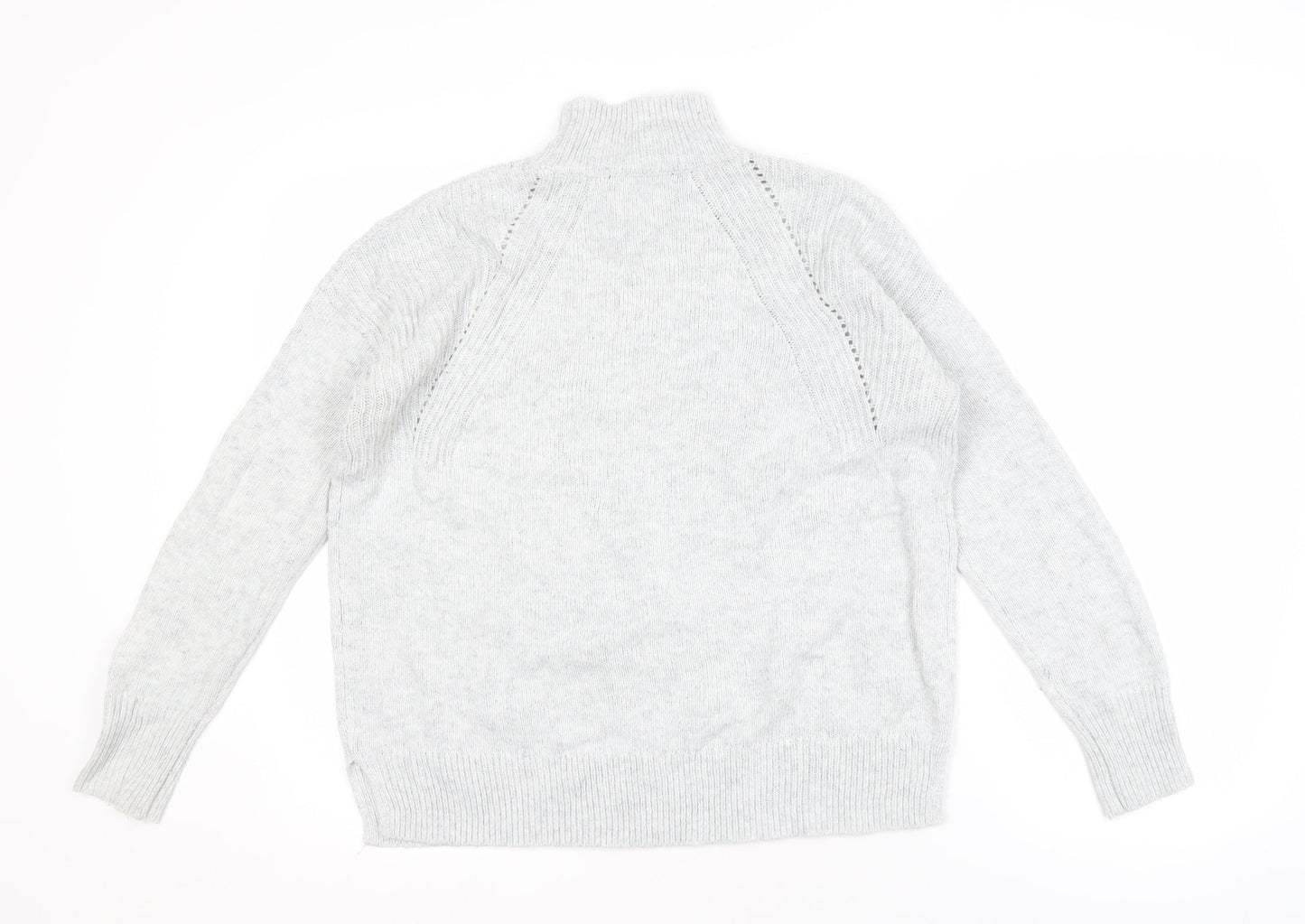 Crew Clothing Women’s Grey Mock Neck Jumper Size 8