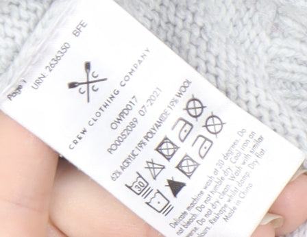 Crew Clothing Women’s Grey Mock Neck Jumper Size 8