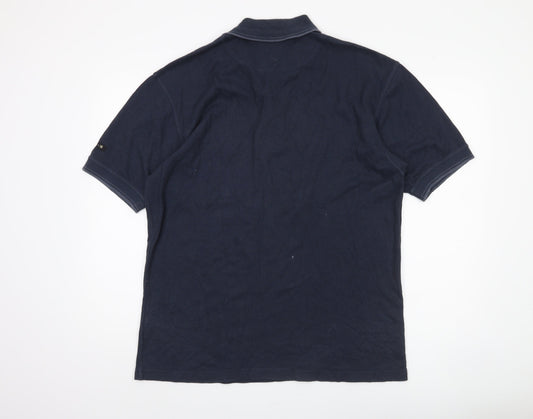 Pringle Golf Men's Blue Polo, Medium, Short Sleeve, Cotton