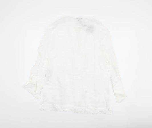 Massimo Dutti Women's White Blouse, Size S