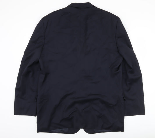 Marks and Spencer Men's Blue Wool Blazer Jacket