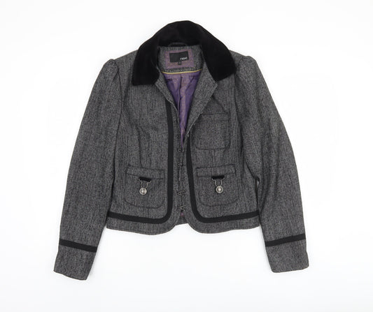 Next Women's Grey Military Jacket Size 12