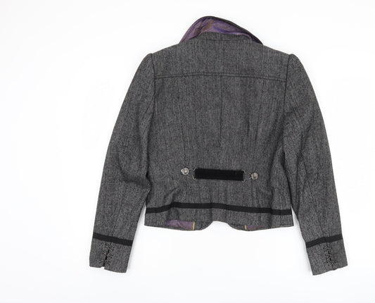 Next Women's Grey Military Jacket Size 12