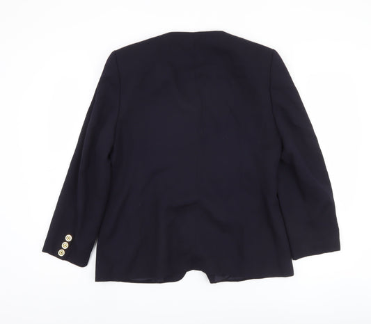 Bianca Women's Black Blazer, Size 12, Five-Button Classic Fit