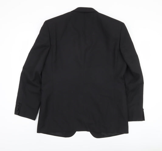Varteks Men's Black Blazer, Size 40, Single-Breasted