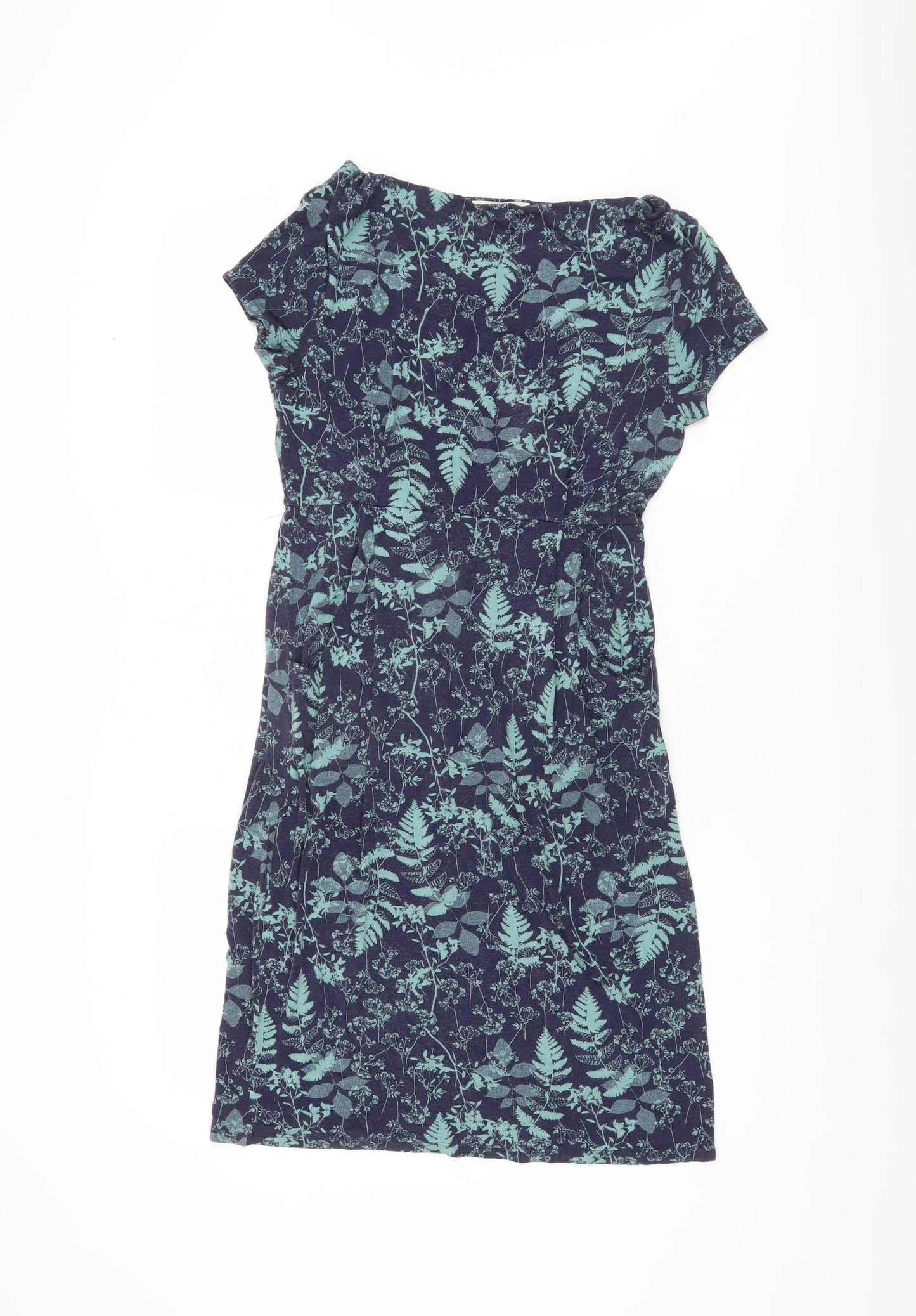 White Stuff Women's Blue Floral Shift Dress Size 8