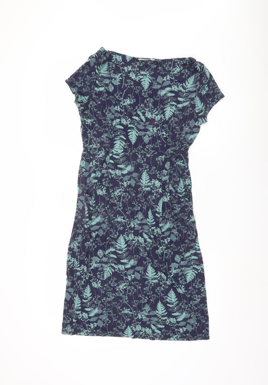 White Stuff Women's Blue Floral Shift Dress Size 8