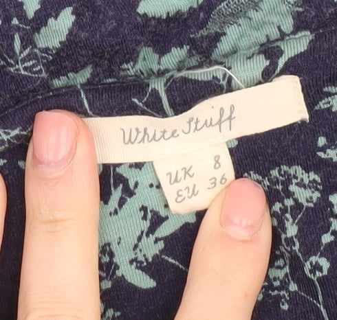 White Stuff Women's Blue Floral Shift Dress Size 8