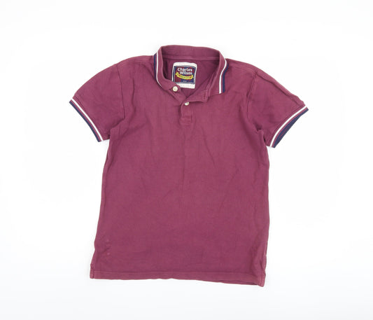 Charles Wilson Unisex Purple Polo Shirt Size S