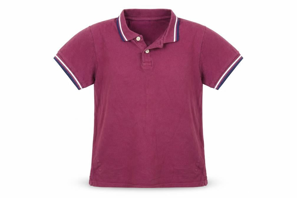 Unisex Adultss UK Size S Charles Wilson Purple 100% Cotton Polo