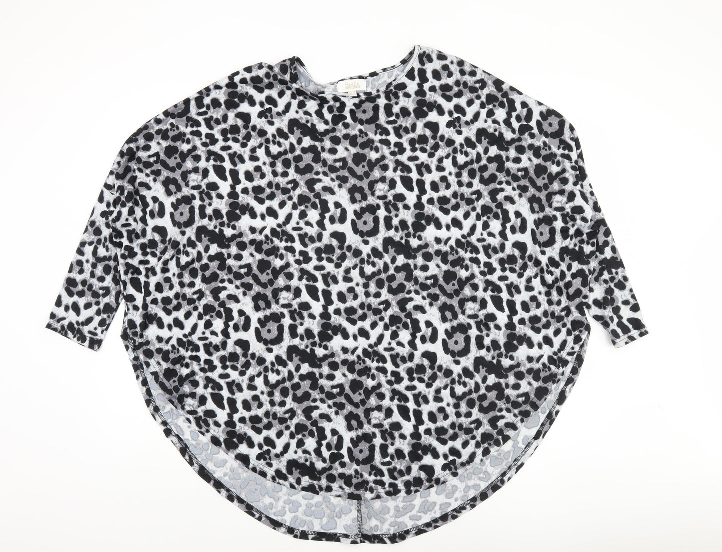 Stella Morgan Women's Grey Animal Print Blouse Size 10