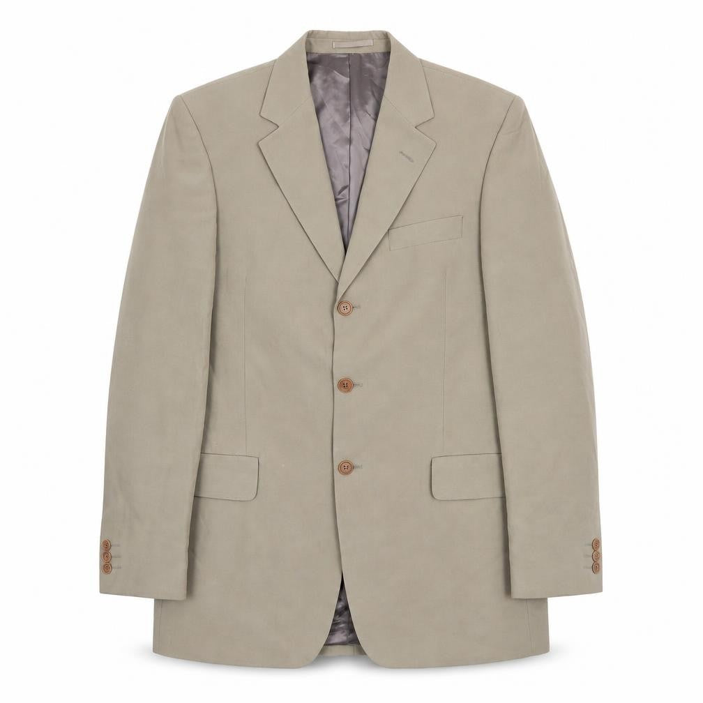 Mens 40 Chest Regular Austin Reed Beige Three-Button Blazer