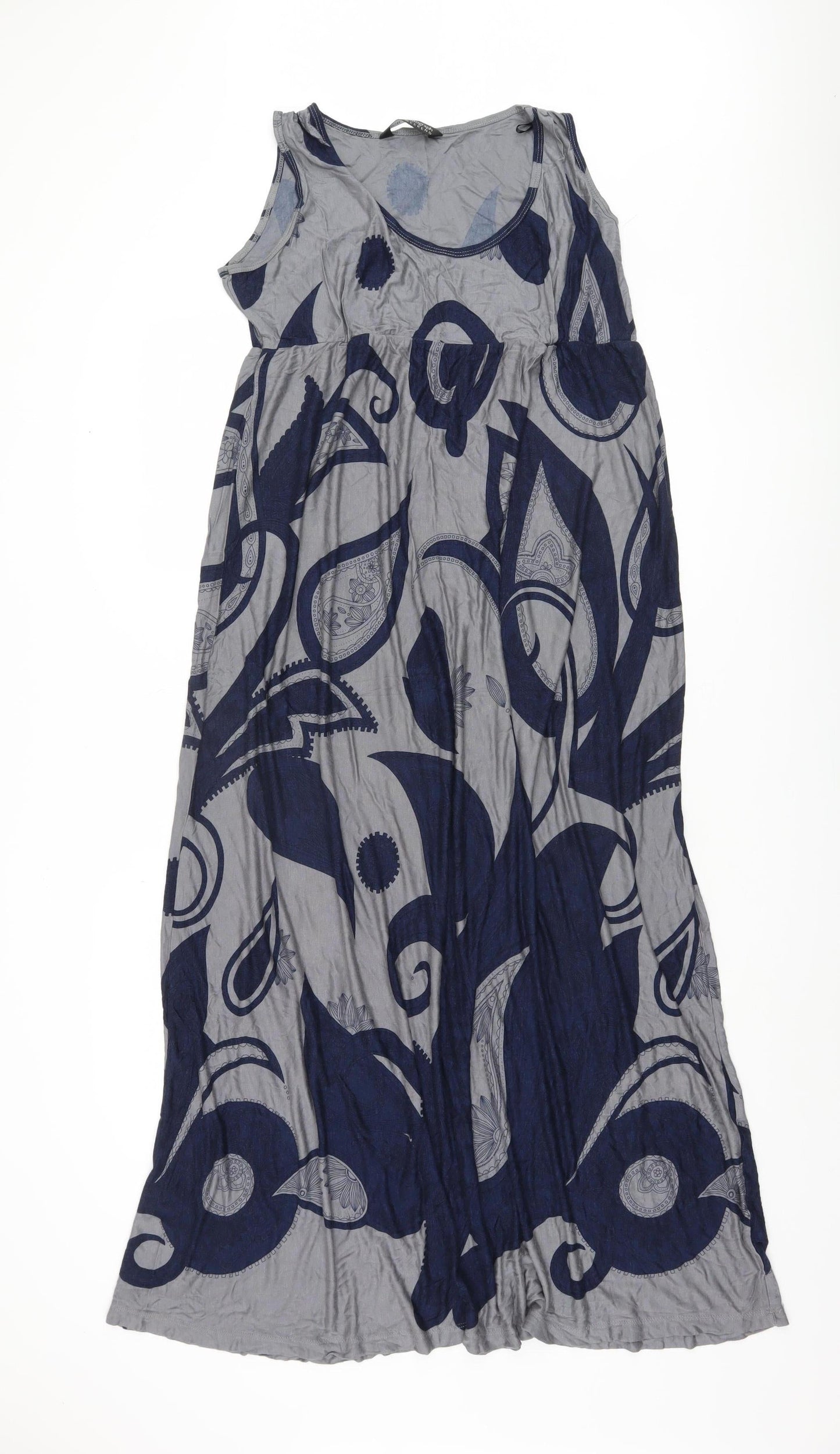 Marks and Spencer Women's Blue Geometric Dress Sz 14