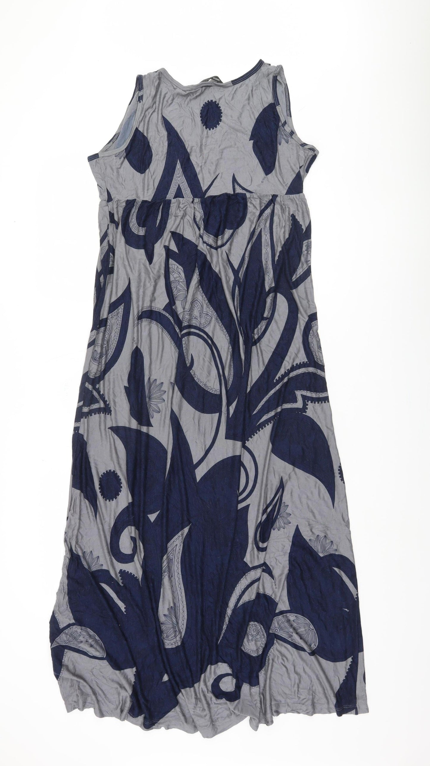 Marks and Spencer Women's Blue Geometric Dress Sz 14