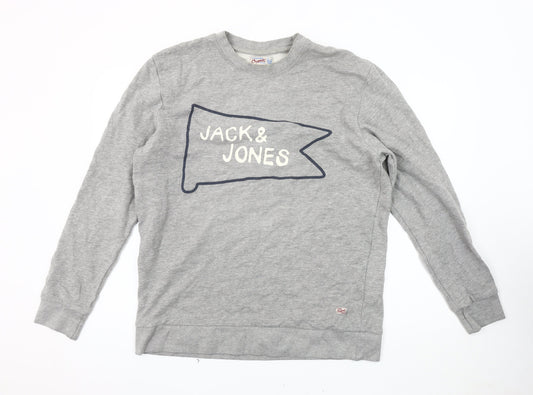 Jack & Jones Men's Grey XL Pullover Sweatshirt