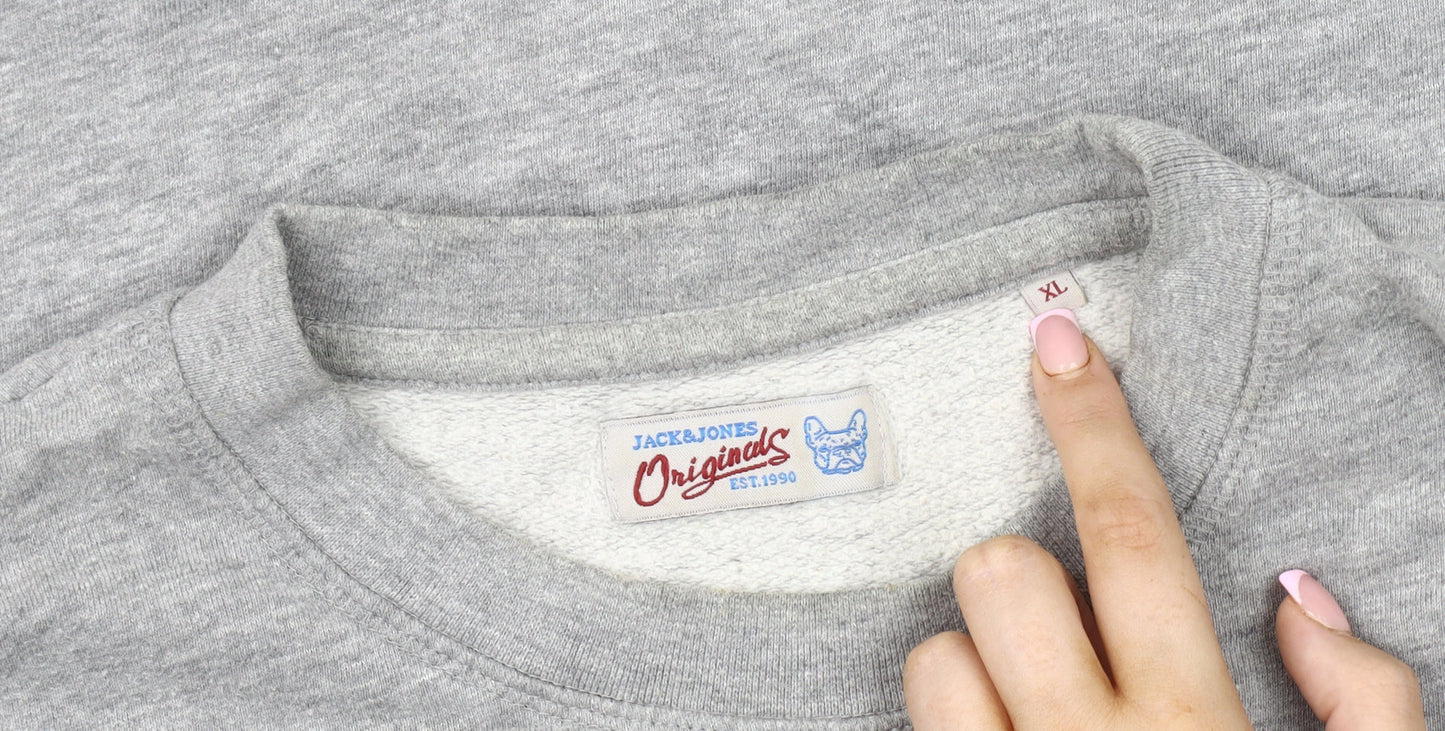 Jack & Jones Men's Grey XL Pullover Sweatshirt