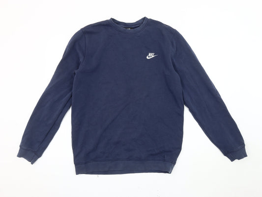 Nike Men's Blue Sweatshirt, L, Logo, Fleece