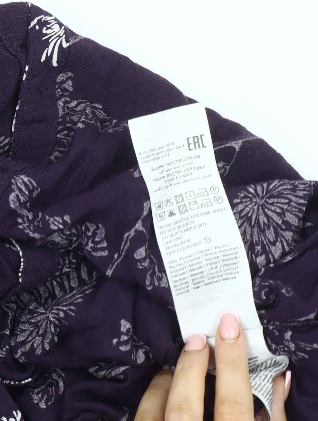 Jacqueline de Yong Women's Purple Floral Top Size 10