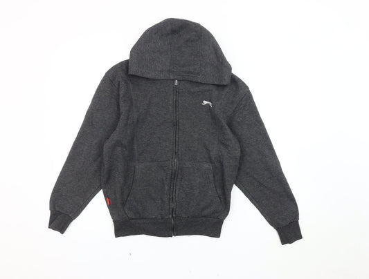 Slazenger Boys Grey Zip Hoodie Jacket, 11-12 Years