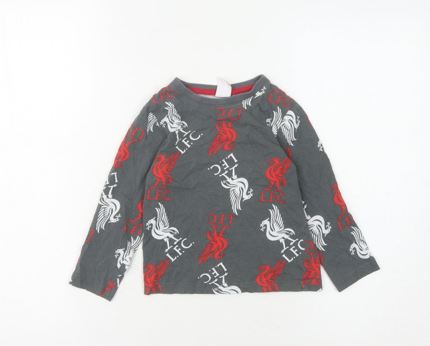 LFC Boys Grey Long Sleeve Graphic T-Shirt 3-4 Years