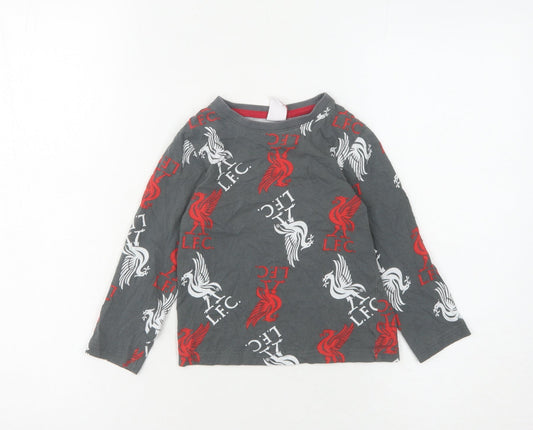 LFC Boys Grey Long Sleeve Graphic T-Shirt 3-4 Years