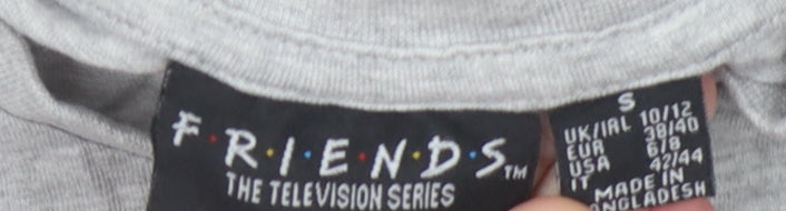 Friends Unisex Grey Graphic T-Shirt, Size S