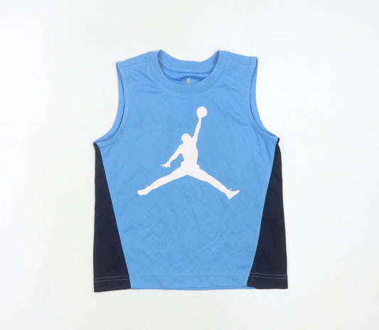 Jordan Boys Blue Basketball Tank Sleeveless Activewear Top