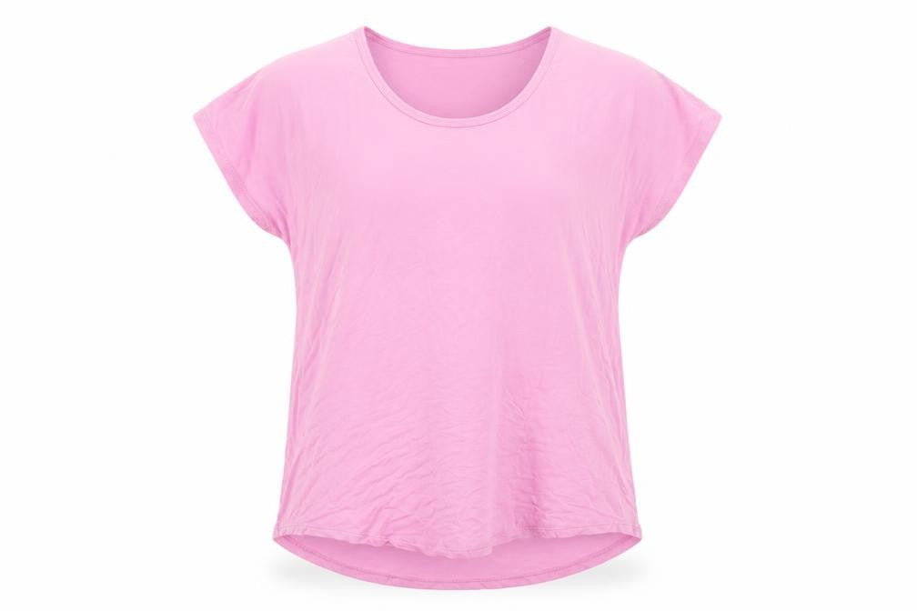 Womens UK Size S Lands' End Pink Viscose Blend T-Shirt