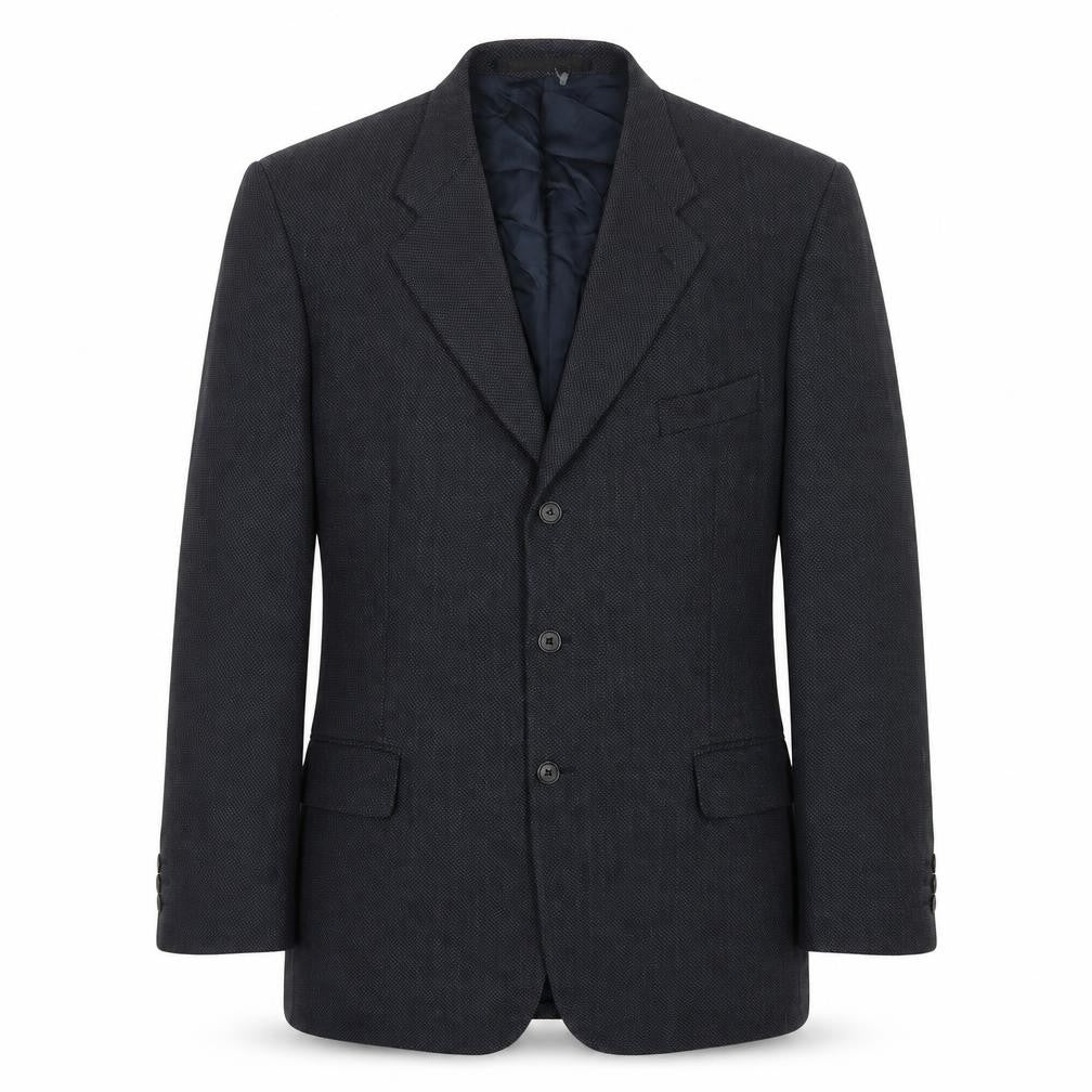 Marks and Spencer Men's Blue Wool Blazer, Size 44R Vintage