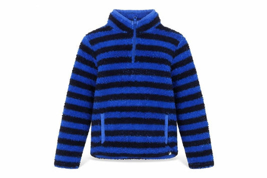 Peter Storm Boys Blue Striped Fleece Pullover Sweatshirt 7-8 Years