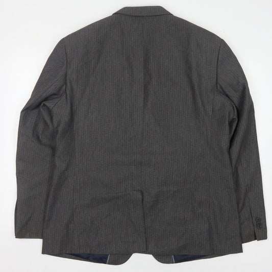 Taylor & Wright Men's Grey Striped Blazer 46R