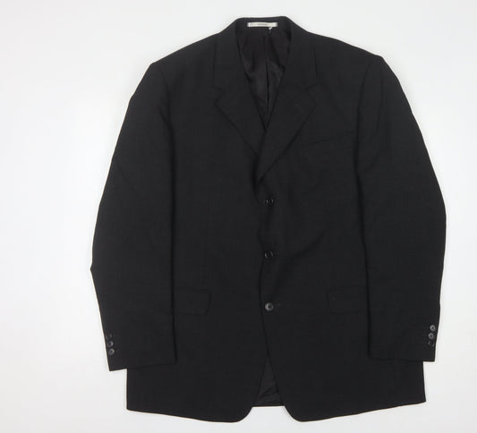 Giorgio Men's Black Blazer 46R Regular Fit Jacket