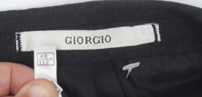 Giorgio Men's Black Blazer 46R Regular Fit Jacket