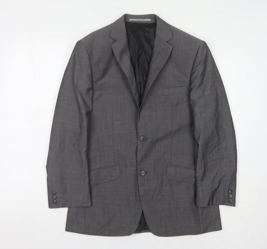 Lambretta Men's Grey Blazer, Size 36S, Wool Blend