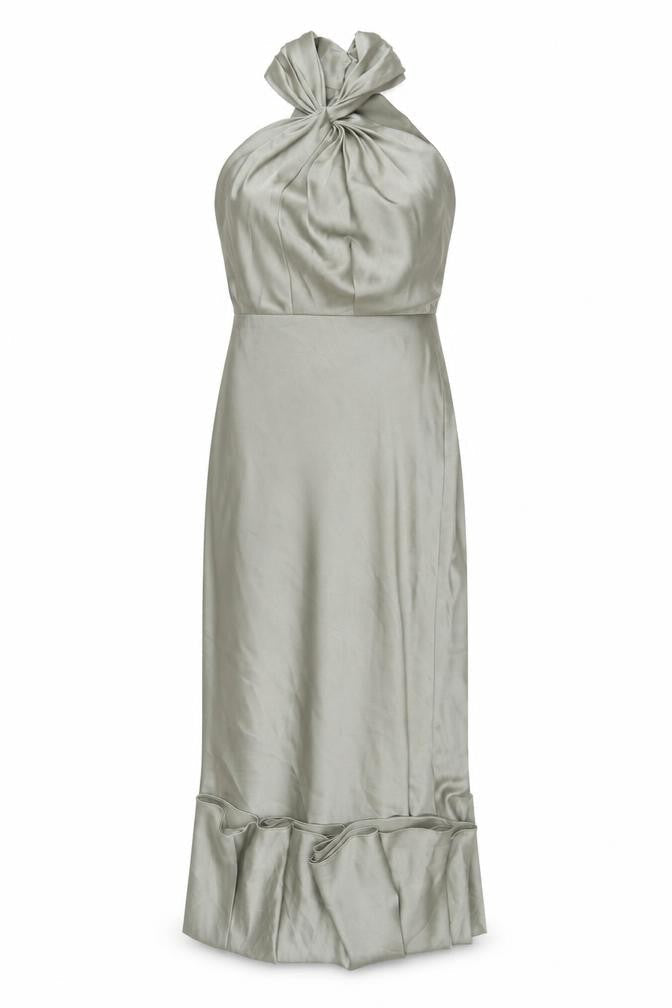 Front view of ASOS EDITION Women's Grey Sleeveless Dress