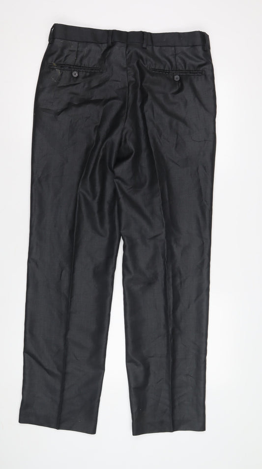 Stefano Conti Men's Black Suit Trousers Size 34