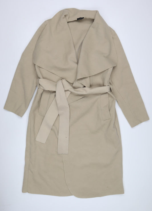 Luca Vanucci Women's Beige Belted Trench Coat S