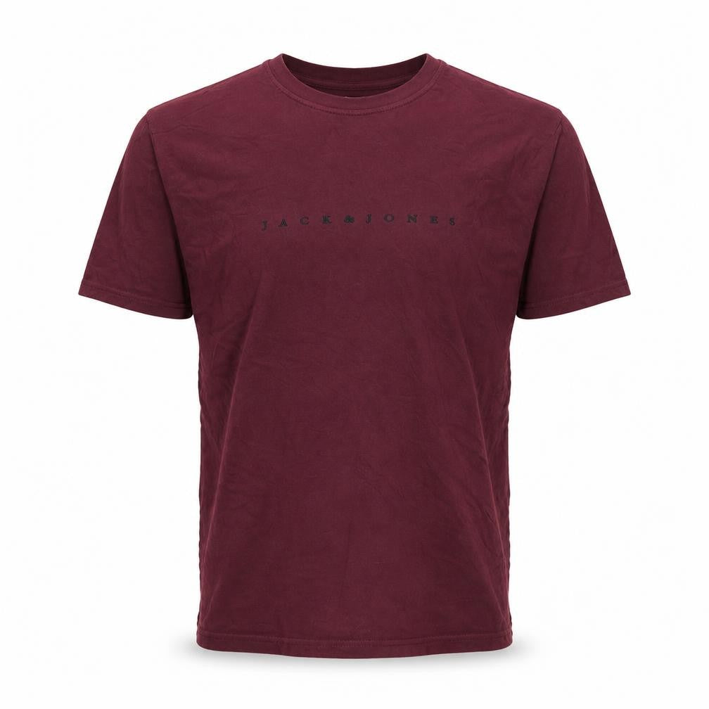 Mens UK Size S JACK & JONES Red  Cotton T-Shirt