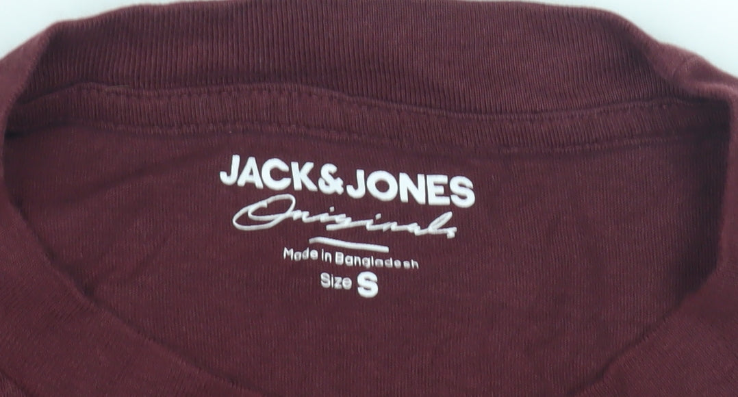 Jack & Jones Men’s Red Small Logo T-Shirt