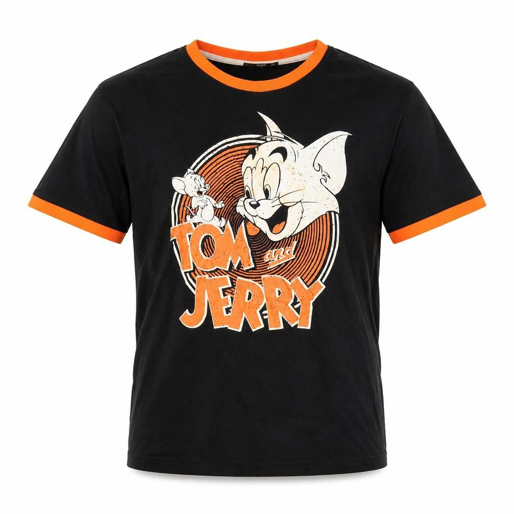 ONE Men's Black Tom & Jerry Short Sleeve T-Shirt S