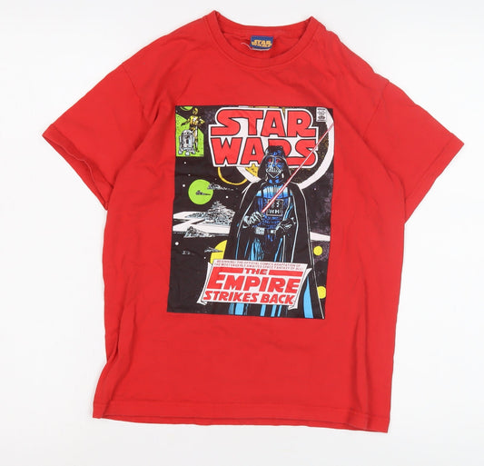 Star Wars Boys Red Graphic T-Shirt, Size S, Casual