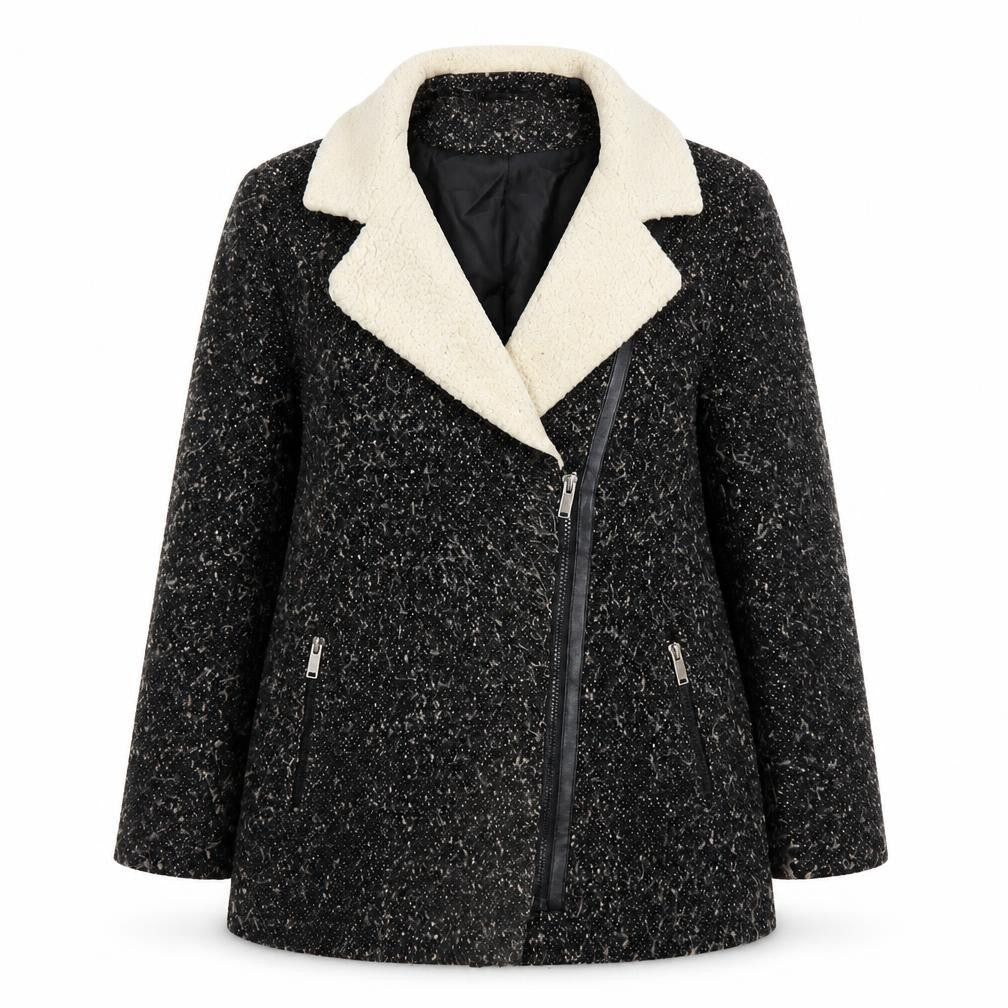 Womens UK Size 12 Regular Anthology Black Polyester Coat