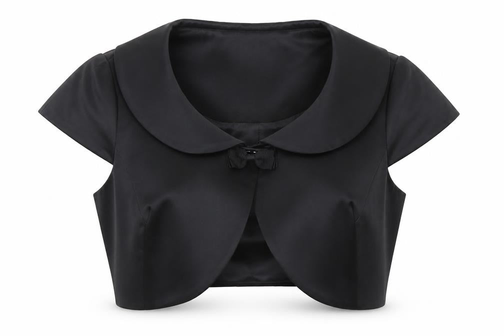 Linea Women's Black Suit Top Size 12 Short Sleeve