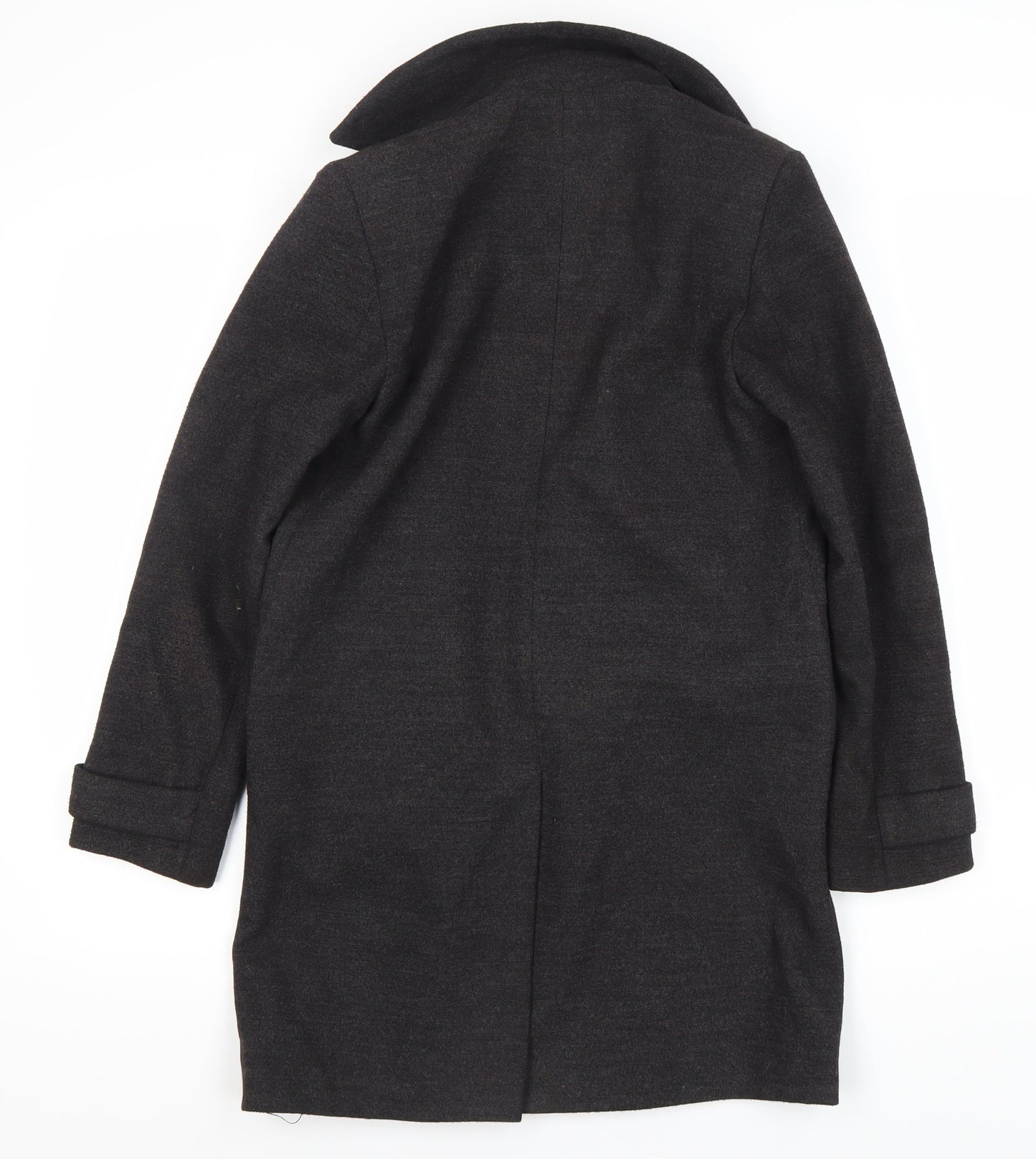 New Look Women's Black Mid-Length Petite Coat - Size 8