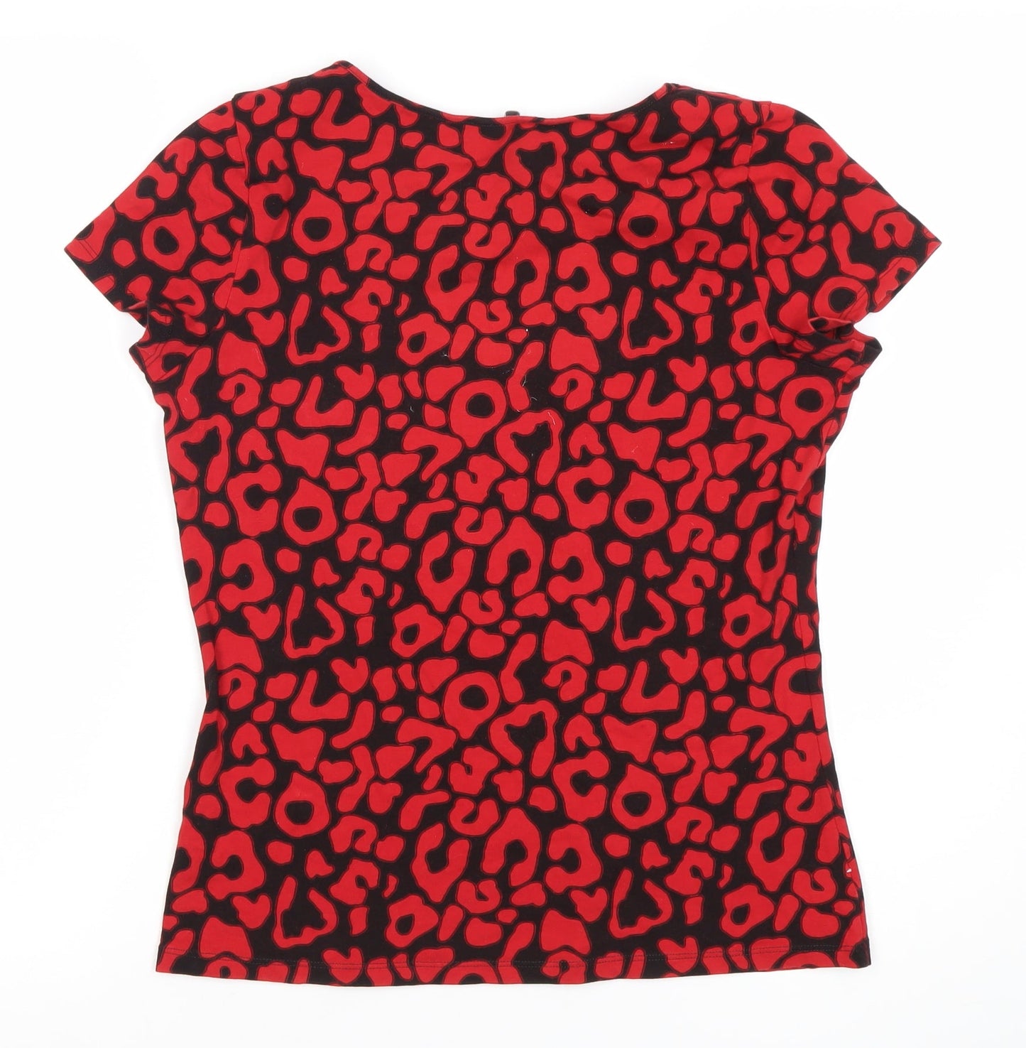 Marks and Spencer Women's Red Animal Print T-Shirt